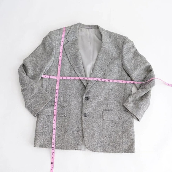 Tip Top Tailor Grey  63% Wool Tweed Sports Jacket Blazer - Picture 4 of 15